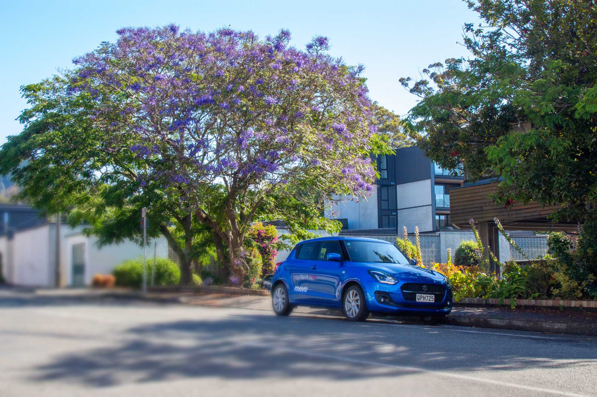 Mevo Suzuki Swift parked on a road in Central Nelson