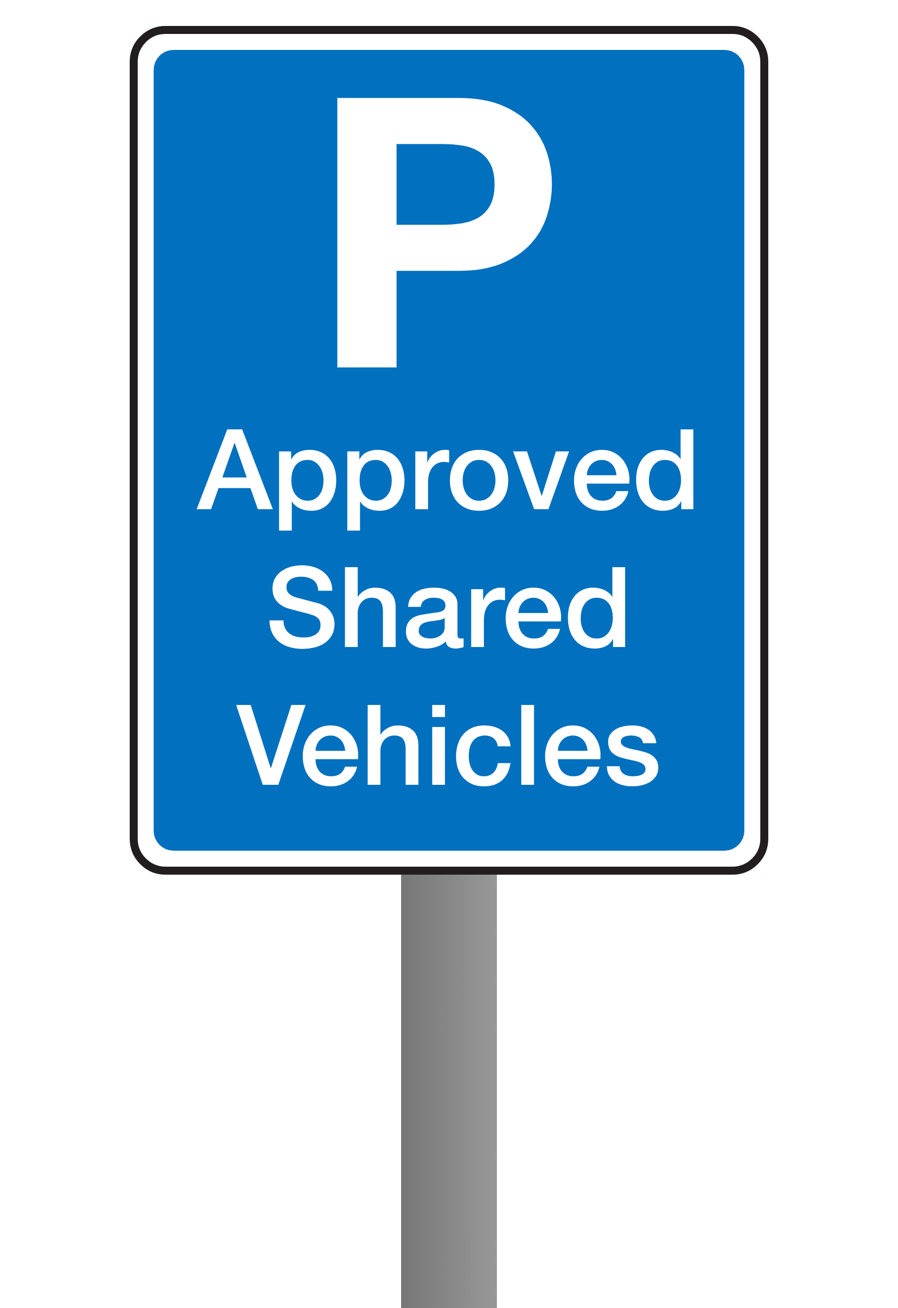 Approved shared vehicles Parking Sign-wide