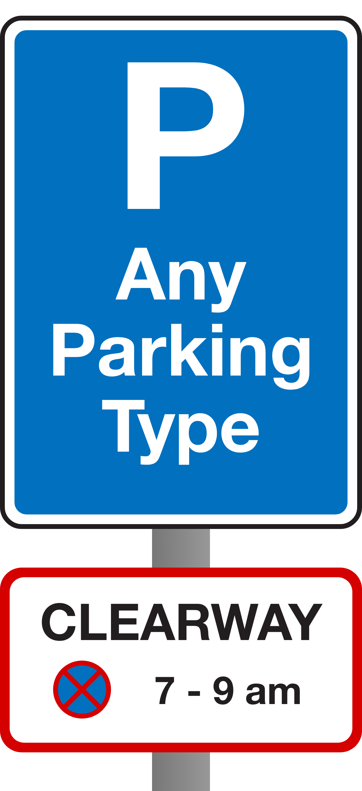 Clearway Parking Sign