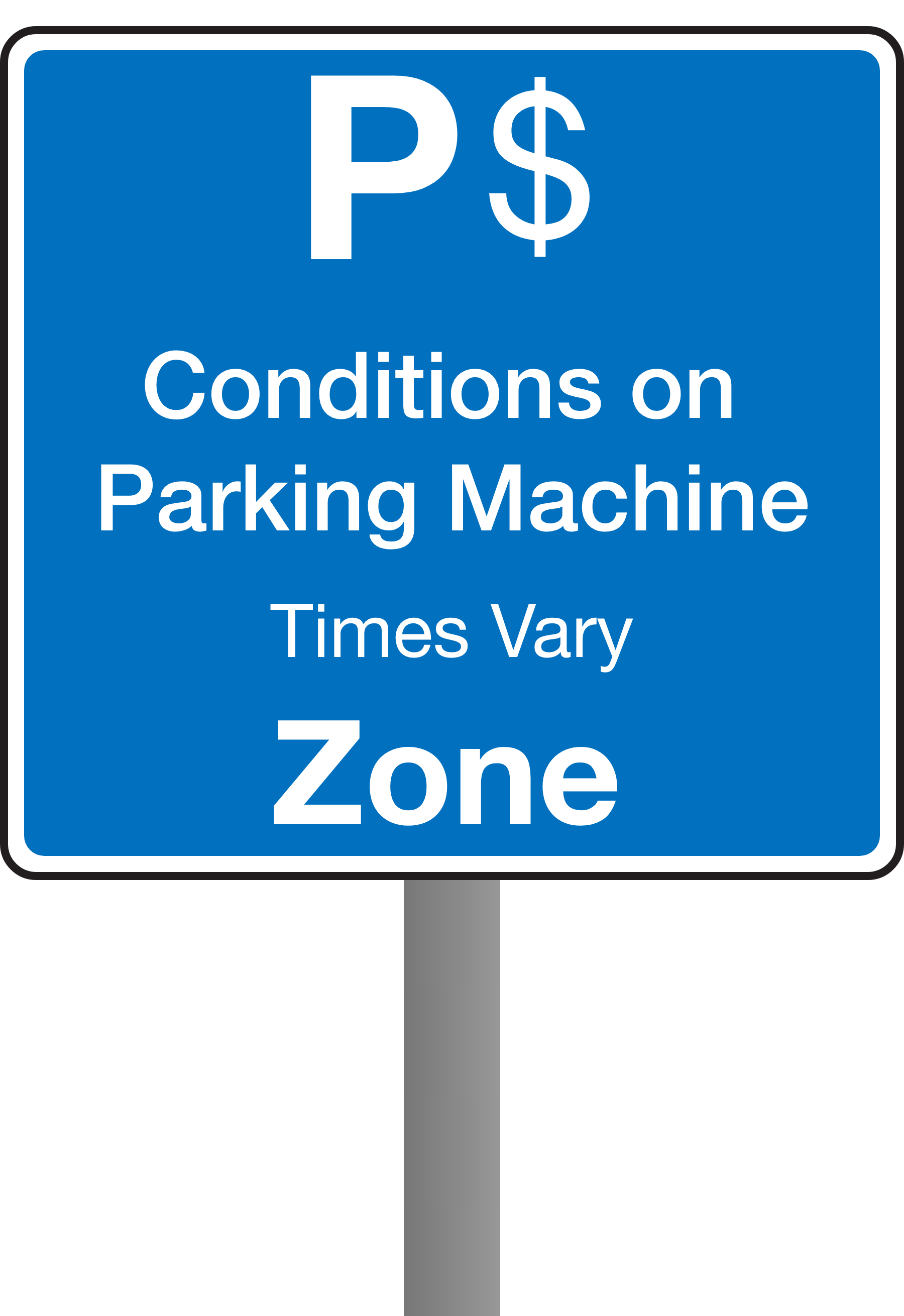 Metered Parking Sign-wide