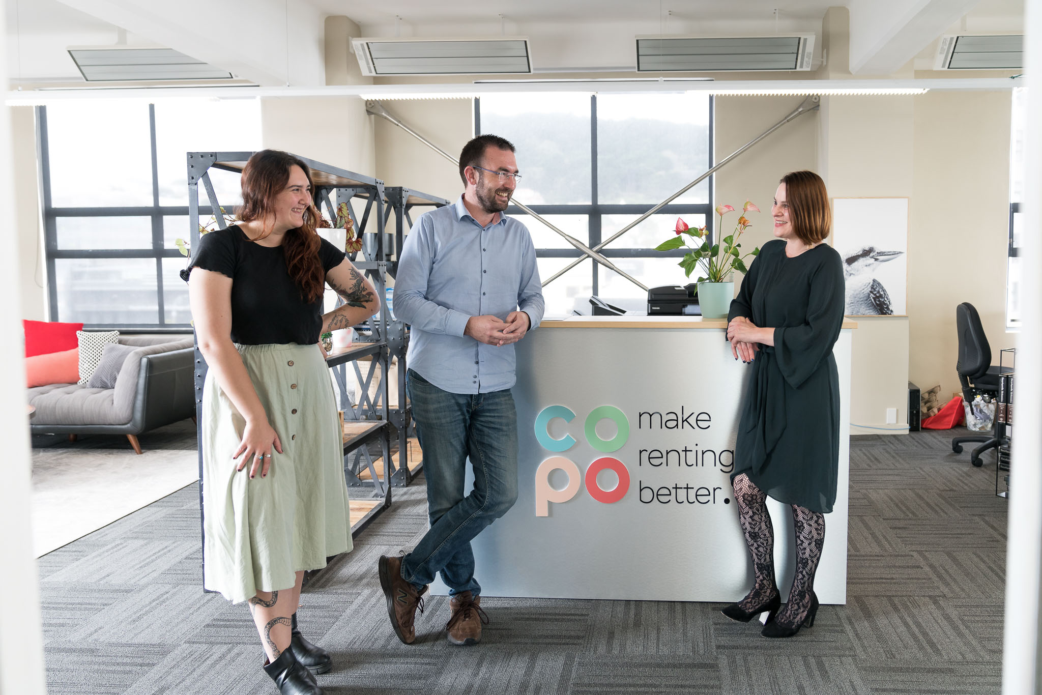 Niall and some of his team in the Copo office.